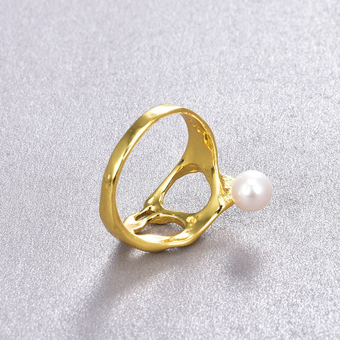 Chaotic Freshwater Pearl Ring - Zafari Studio Jewelry